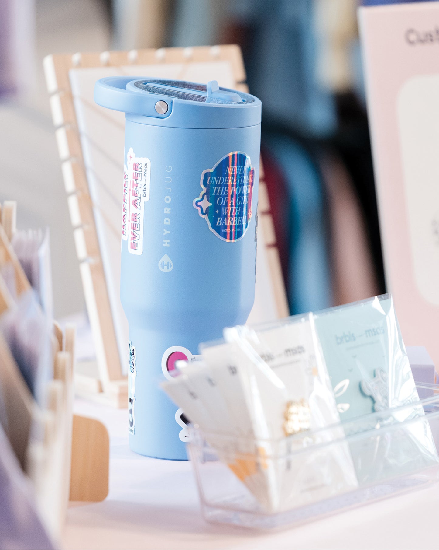 Never Underestimate the of a Girl with a Barbell Holographic Sticker