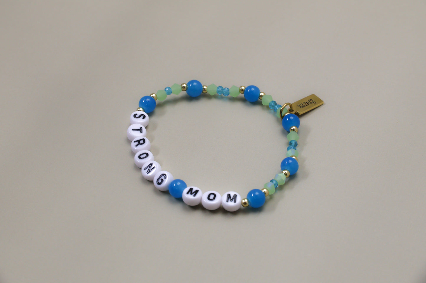 Strong Mom Bracelet (Blue and Green)