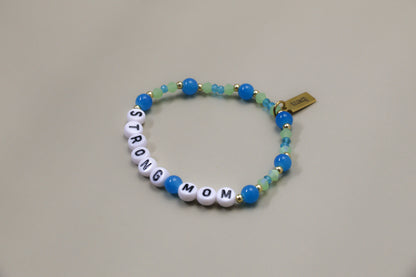 Strong Mom Bracelet (Blue and Green)